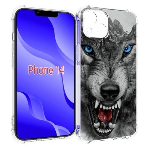 Чехол MyPads Волк-частица мужской для iPhone 14 (6.1) задняя-панель-накладка-бампер чехол mypads волк частица мужской для iphone 14 plus 6 7 задняя панель накладка бампер