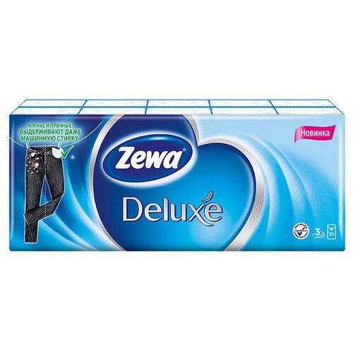 Tena Носовые платки Zewa Deluxe, 10 штук