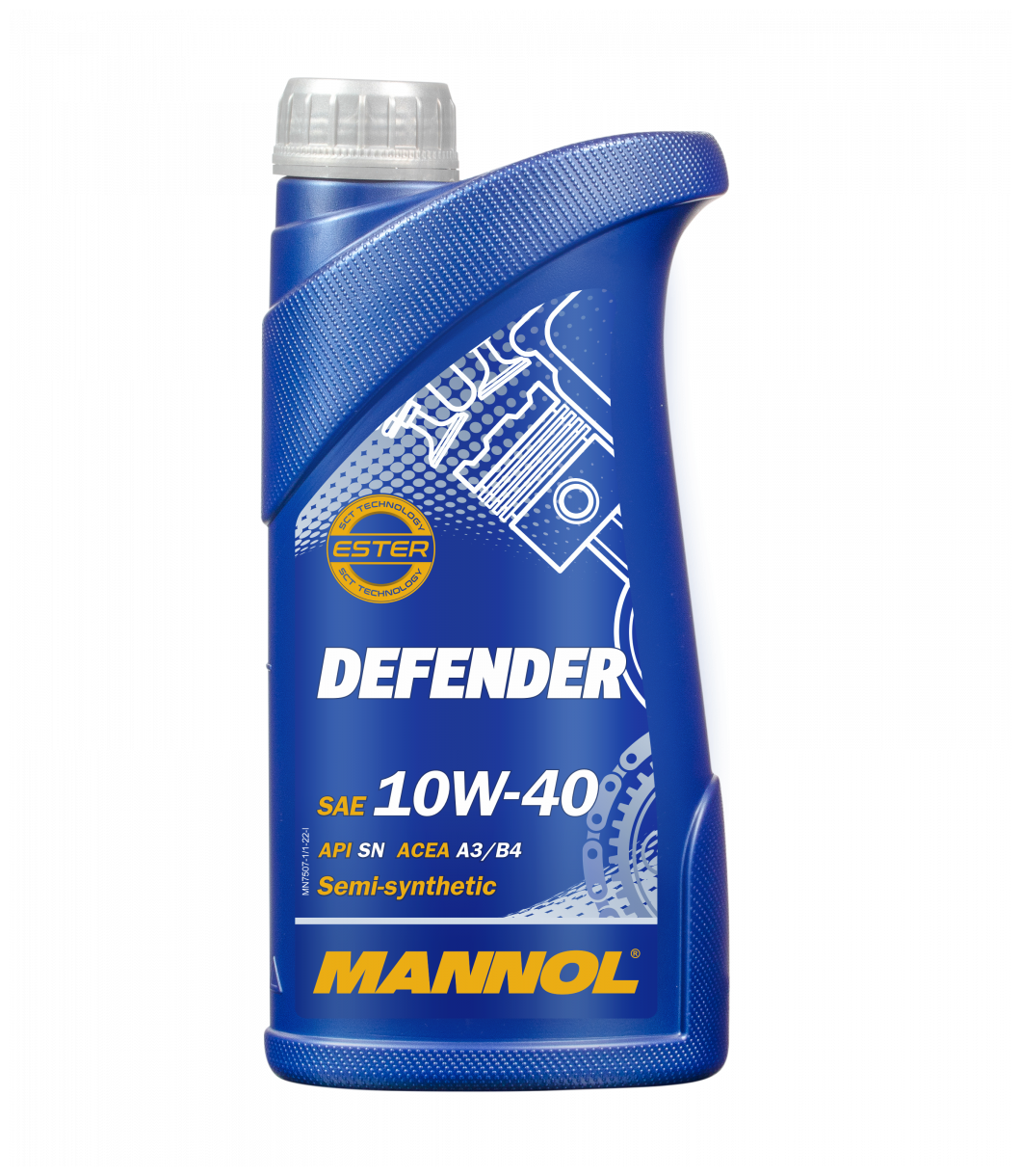 MANNOL Масло Моторное 10W40 Mannol 1Л Полусинтетика 7507 Defender Sl/A3/B3