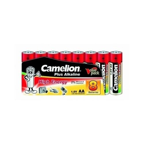 Camelion LR6 Plus Alkaline SP8 (LR6-SP8, батарейка,1.5В) (8 шт. в уп-ке)