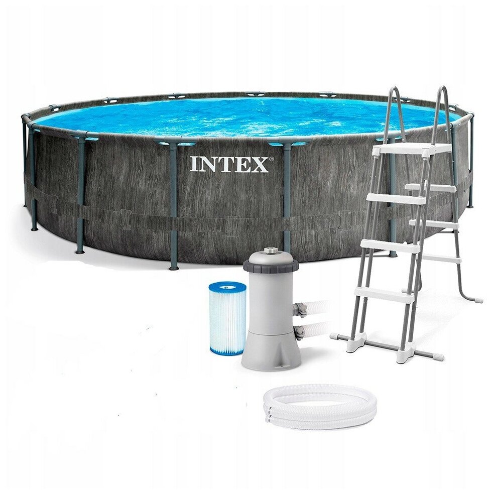 Бассейн каркасный Intex Greywood Prism Frame Pool 549x122 см, арт. 26744 - фотография № 13