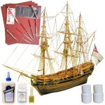 Фрегат President (новая версия), модель парусного корабля Mantua (Италия), М. 1:60, подарочный набор для сборки + инструменты, краски и клей - изображение