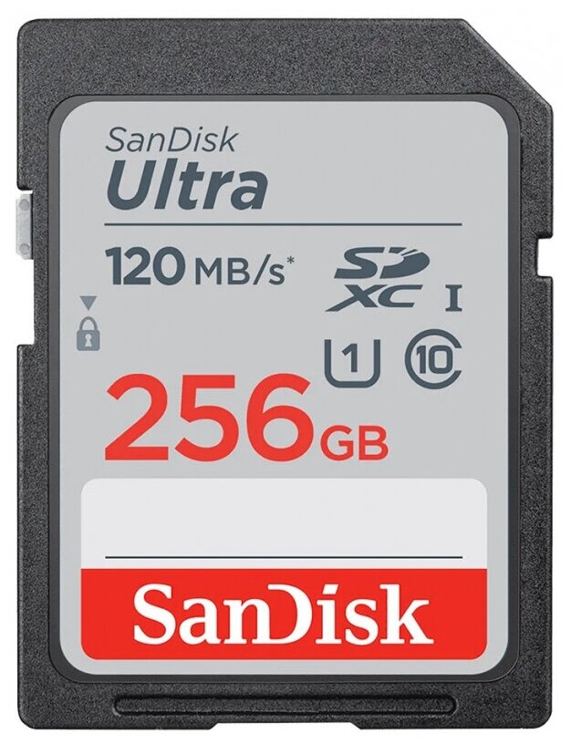 Карта памяти 256Gb SanDisk Ultra SDXC Class 10 UHS-I (120/10 MB/s)