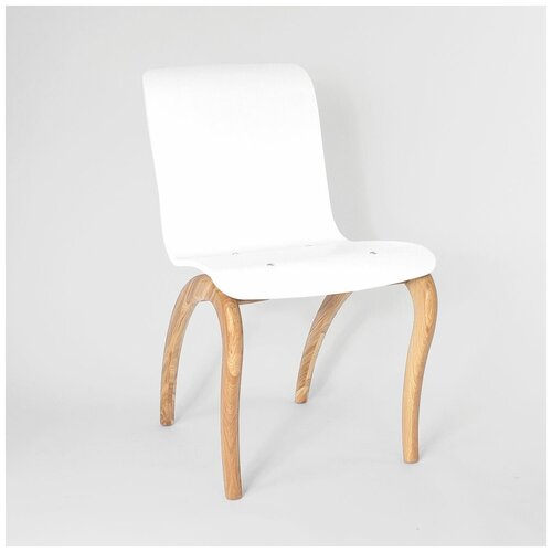 Стул DeepHouse Анси белая эмаль, дуб, тон натуральный для кафе, ресторана, дома, кухни