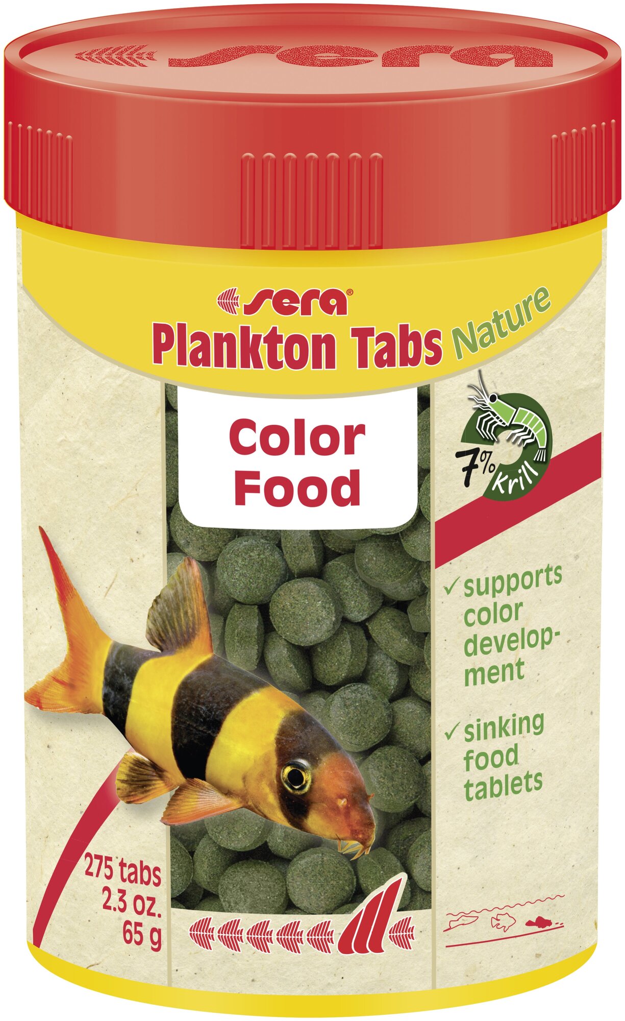 Корм для сомов и донных рыб Sera Plankton Tabs для улучшения окраса, в виде таблеток, 65 гр - фотография № 7
