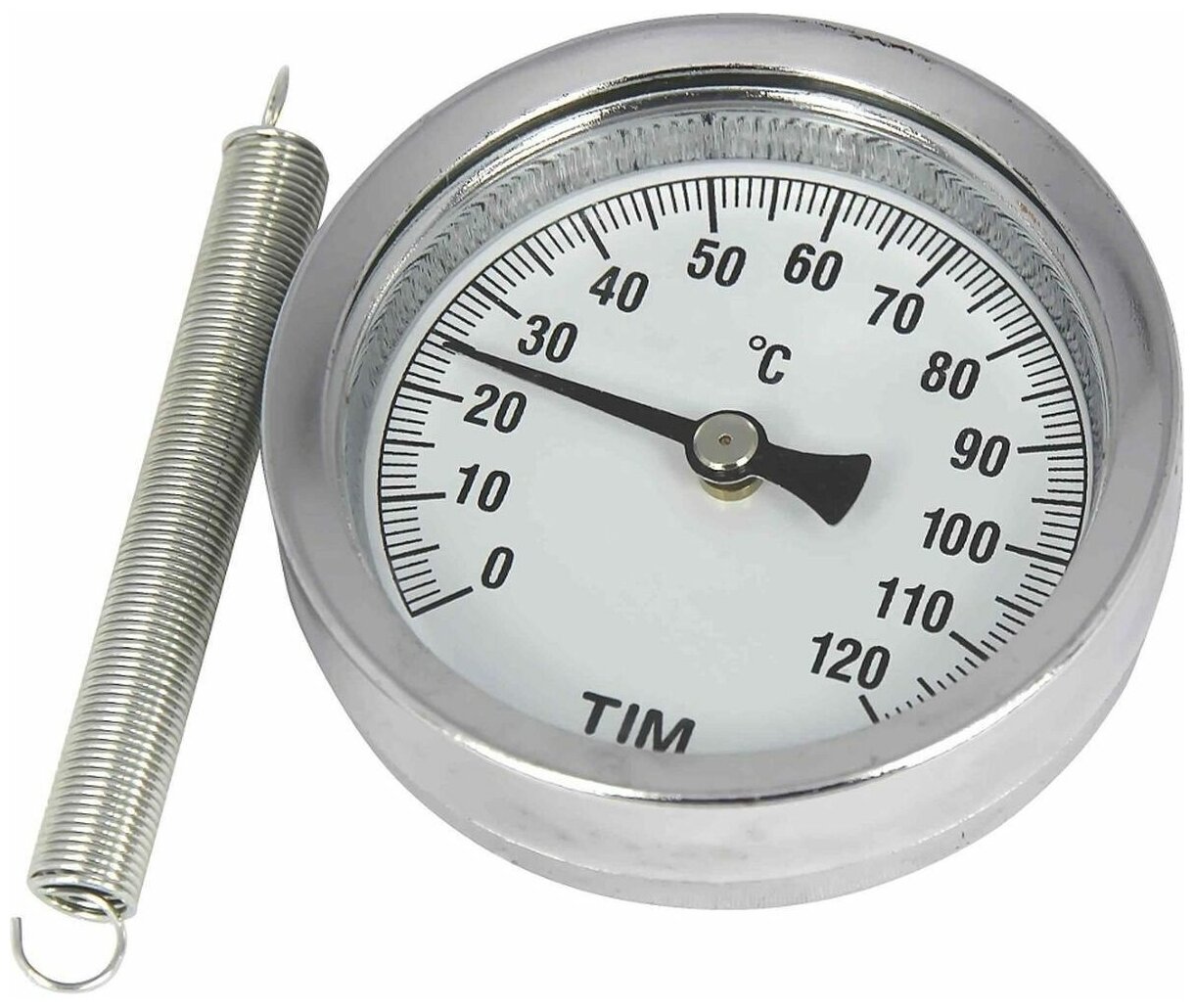 Термометр накладной биметаллический с пружиной TIM арт. Y-63A-120