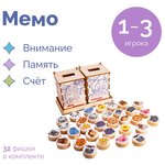 Мемо-сортер Зверята, настольные деревянные игры для мальчиков для девочек, сортеры Марии Монтессори, развивающие деревянные игрушки - изображение