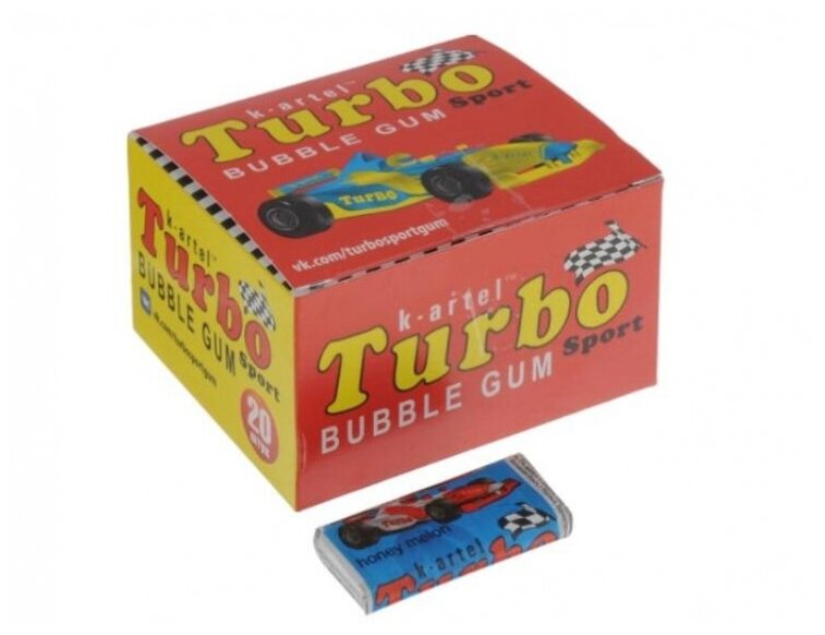 Жевательная резинка Turbo (Блок 20 шт) 00-00000097 - фотография № 2
