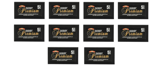 Derby Premium Stainless Blades - Сменные лезвия для бритья 50 шт