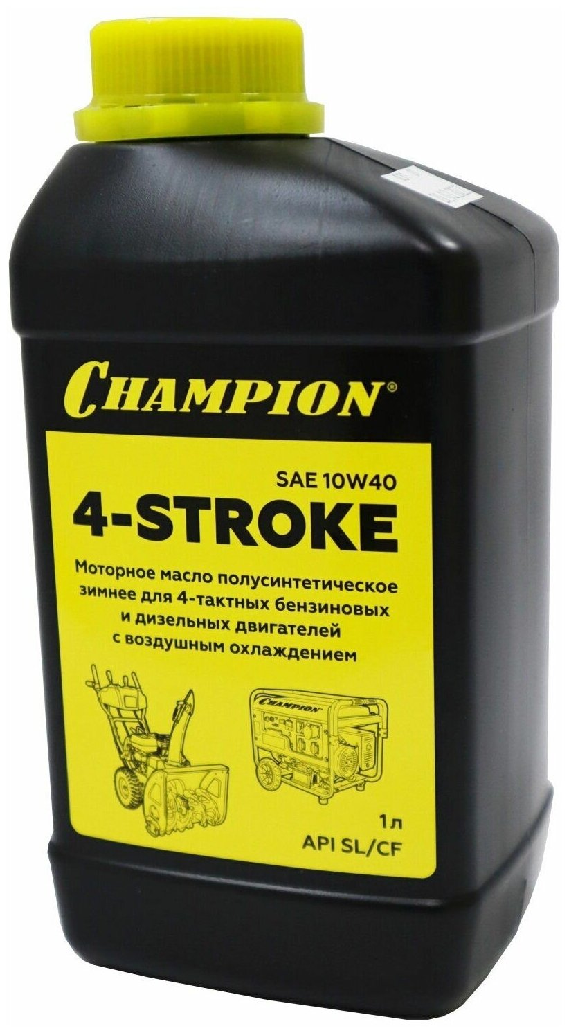 Масло 4-х тактное CHAMPION 10W40 API SL/CF 1 л полусинтетическое 952853 - фотография № 2