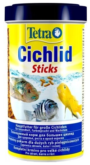 Корм для рыб Tetra Cichlid Sticks корм для всех видов цихлид в палочках 500 мл