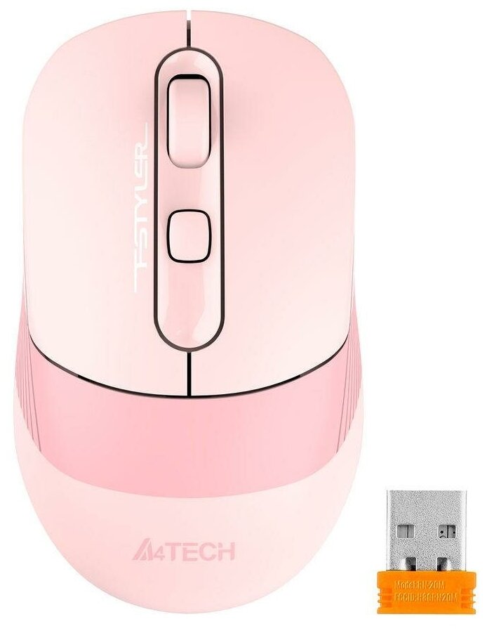 Мышь беспроводная A4TECH Fstyler FB10C розовый USB радиоканал