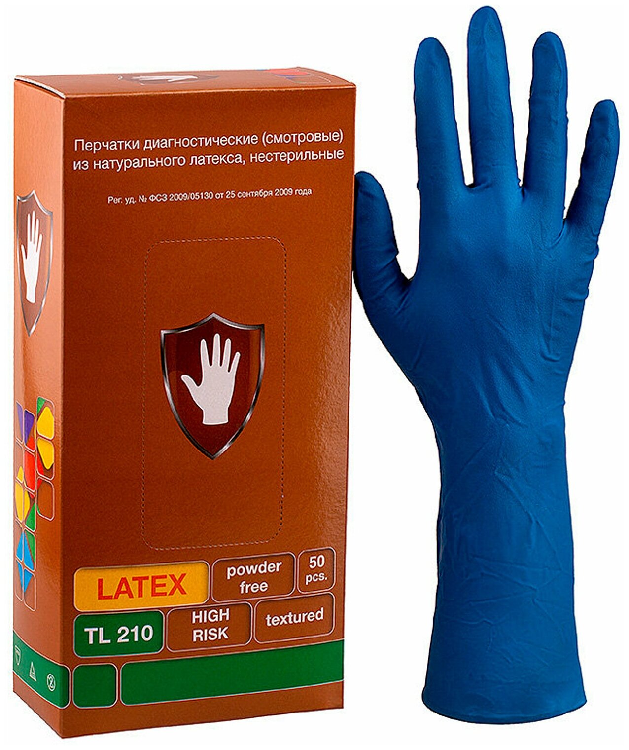 Перчатки смотровые повышенной прочности Safe&Care-HIGH RISK латексные нестерильные неопудренные размер XL 25 пар