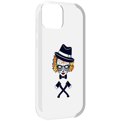 Чехол MyPads девушка в маске с топорами рисунок для UleFone Note 6 / Note 6T / Note 6P задняя-панель-накладка-бампер