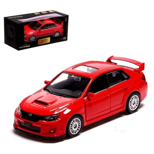 Машина металлическая SUBARU WRX STI, 1:32, инерция, открываются двери, цвет красный