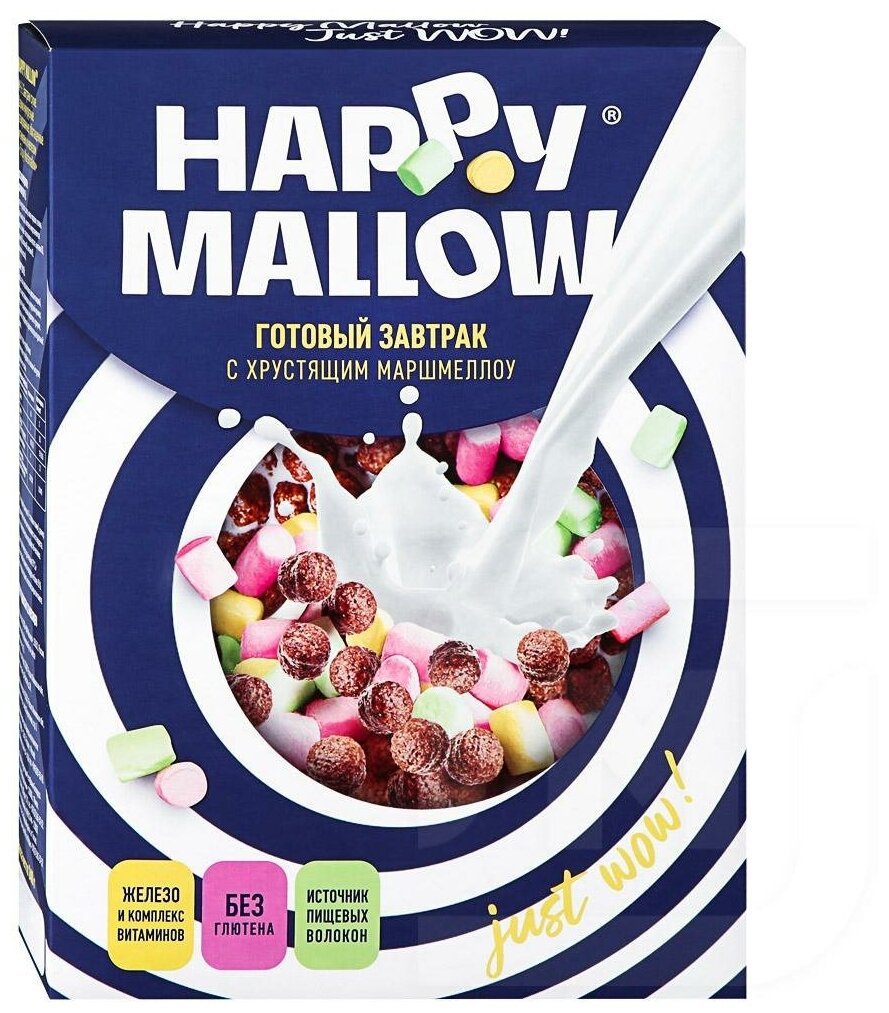 Сухие завтраки Happy Mallow с зефиром 240 гр - фотография № 2