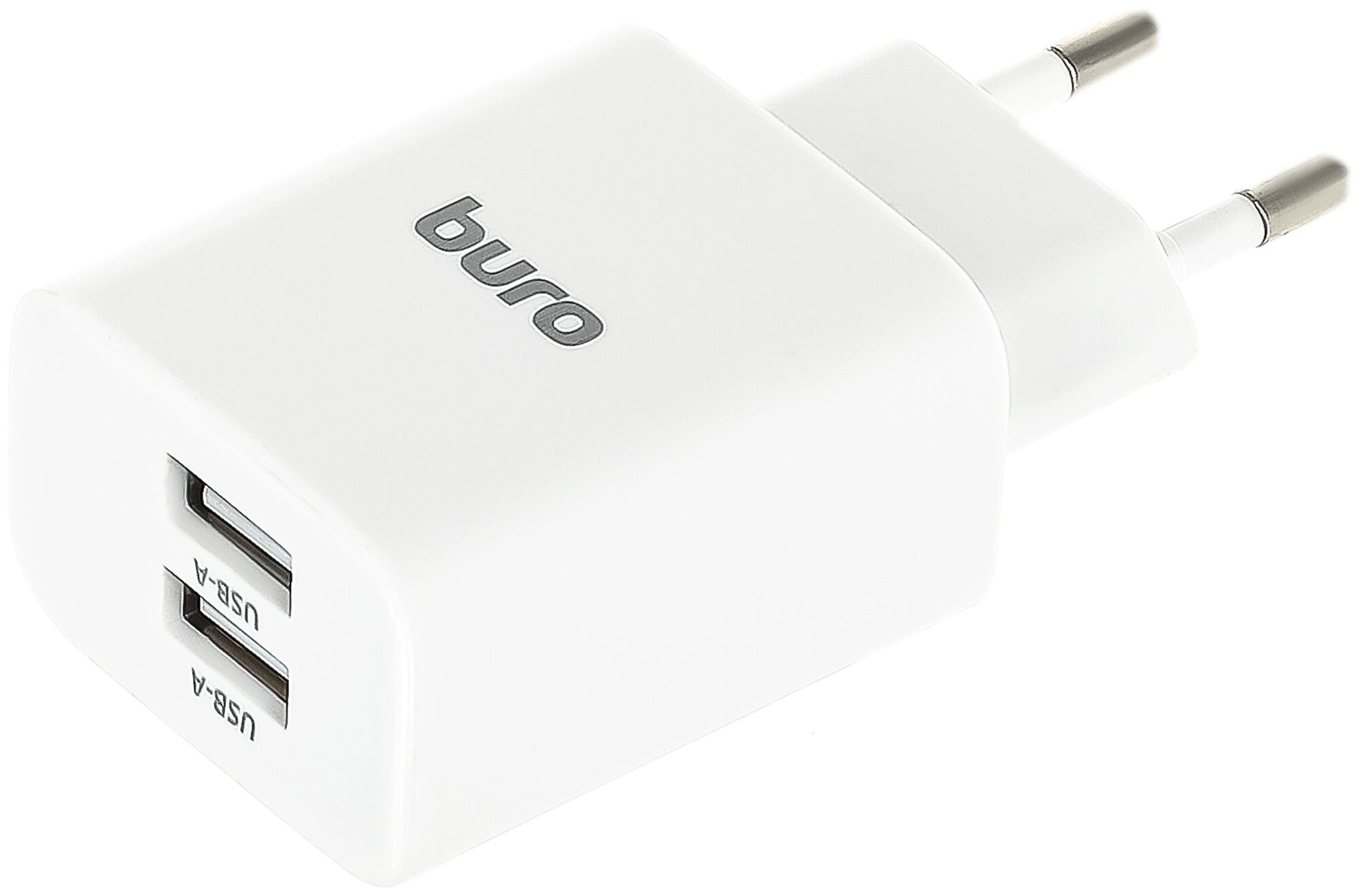 Сетевое зарядное устройство Buro BUWE1, 2xUSB, 2.1A, белый [buwe10s200wh]