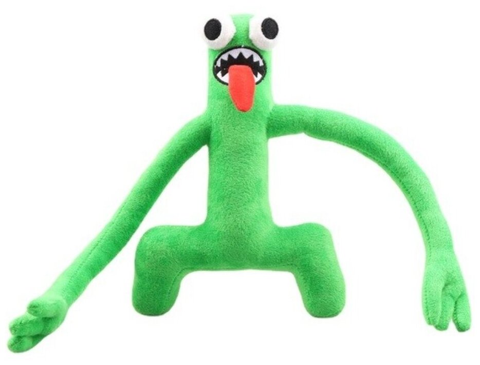 фото Мягкая игрушка радужные друзья роблокс rainbow friends зеленый Грин 25 СМ