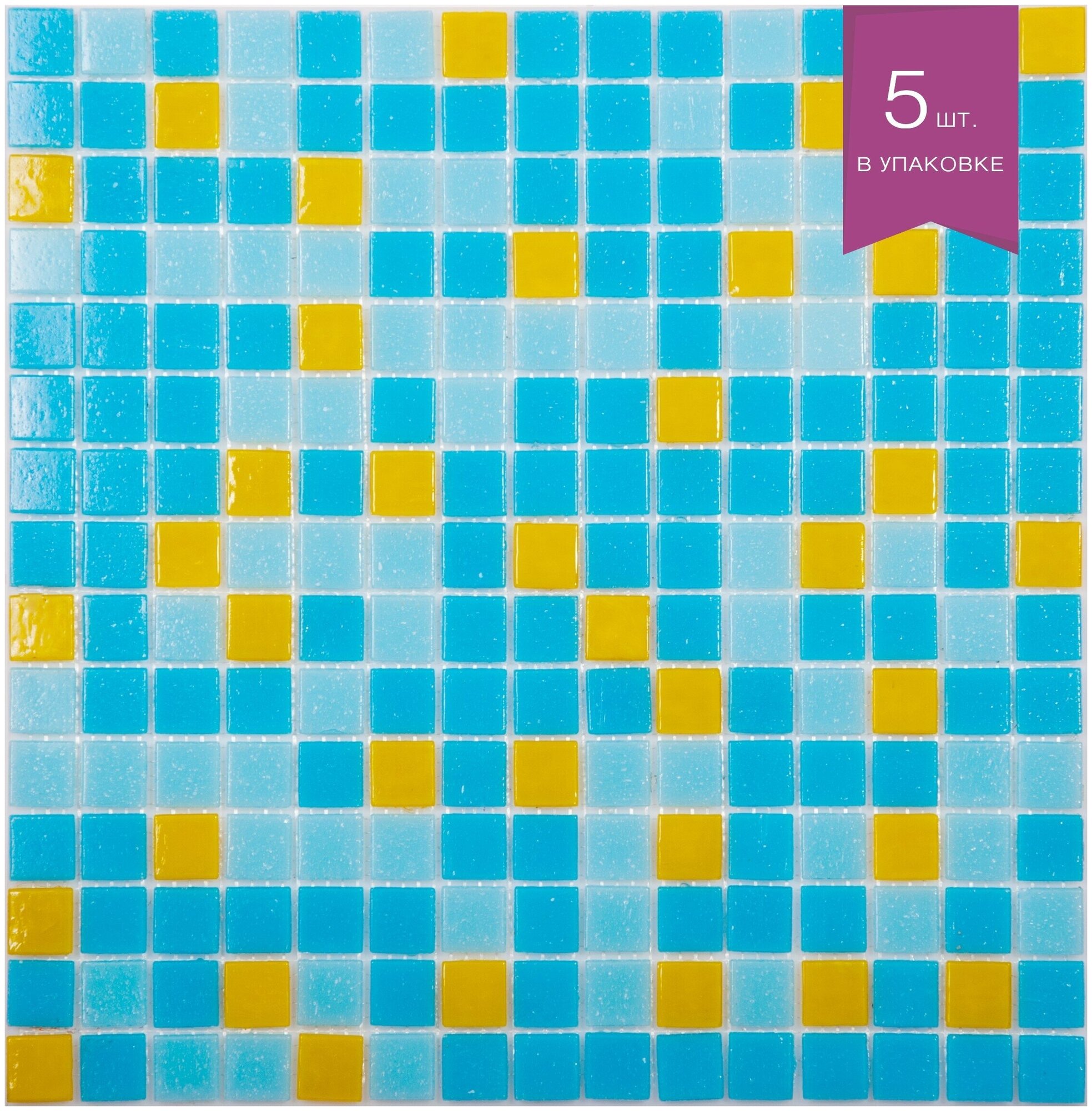 Мозаика стеклянная NS mosaic mix10(бумажное основание) 327х327 чип 20х20 уп 5шт