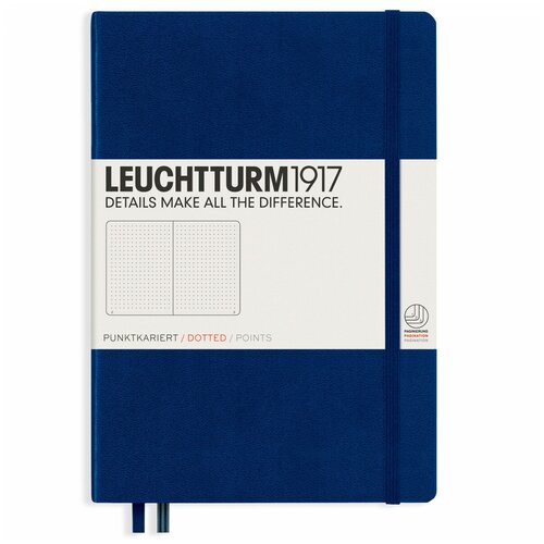 Блокнот Leuchtturm1917 Medium А5, темно-синий, в точку