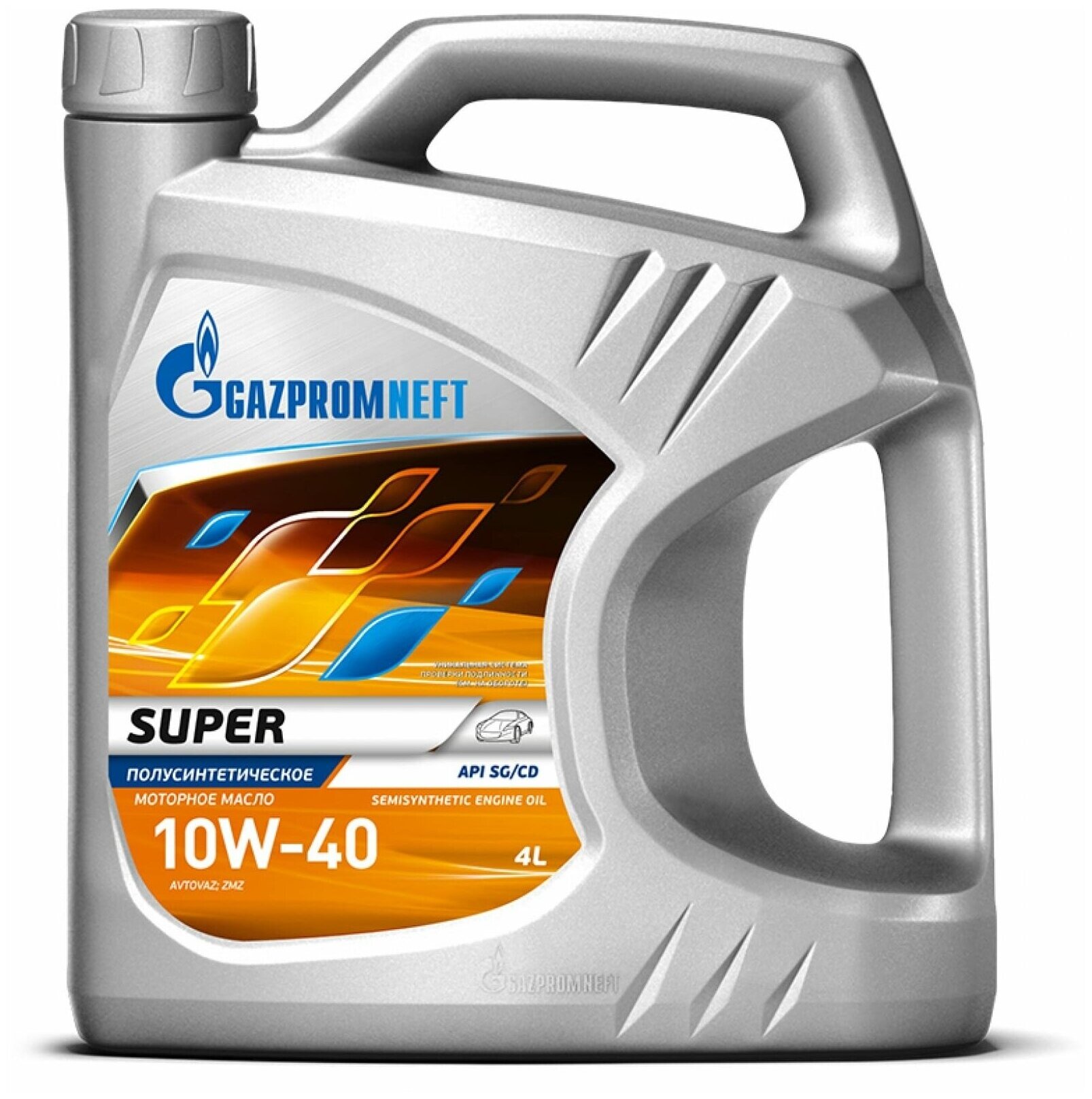 Моторное масло Gazpromneft Super 10W40 SG/CD, 4л полусинтетическое - фото №1