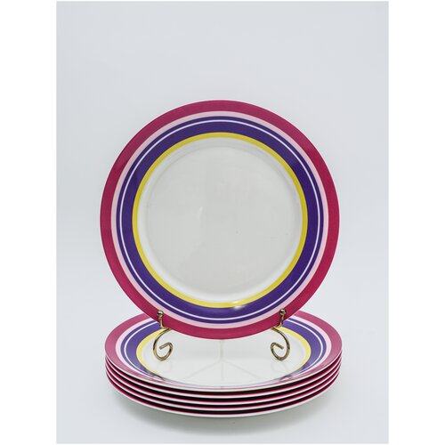Набор тарелок kvinta, 6 шт, Костяной фарфор, диаметр 27 см