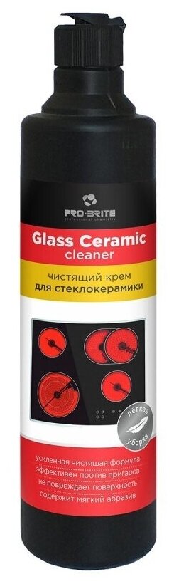 Pro Brite 1505-05 «Glass Ceramic cleaner, Чистящий крем для стеклокерамики» 0,5л - фотография № 8