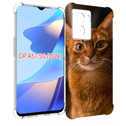 Чехол MyPads порода кошки абисинская для OPPO A57 5G(2022) задняя-панель-накладка-бампер