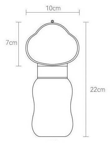 Портативная поилка для собак /Дорожная Переносная бутылка для кошек, непроливайка "Облачко" (Желтая) (350мл) - фотография № 5