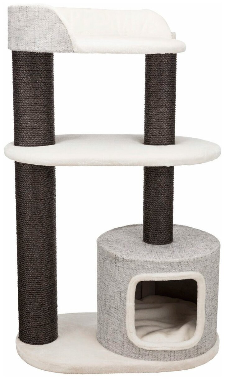 Trixie Домик для кошки Cara XXL, 128 см, белый/серый - фото №1