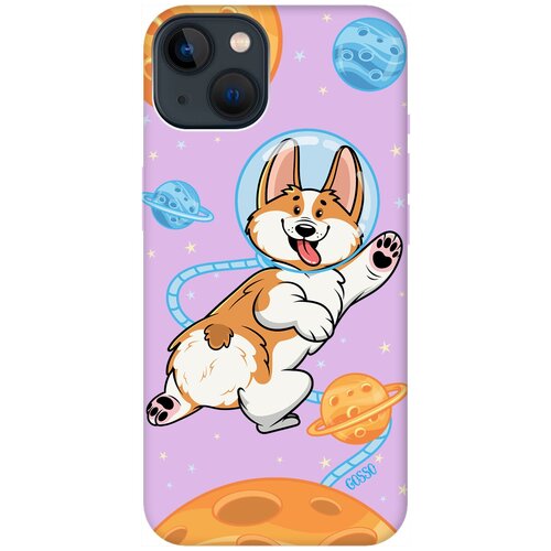 Силиконовый чехол на Apple iPhone 14 Plus / Эпл Айфон 14 Плюс с рисунком CosmoCorgi Soft Touch сиреневый силиконовый чехол на apple iphone 14 plus эпл айфон 14 плюс с рисунком disgruntled cat soft touch сиреневый