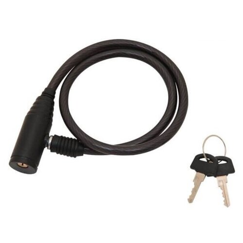 фото Замок велосипедный / трос для велосипеда, самоката с ключом / велосипедный трос-замок mirus group