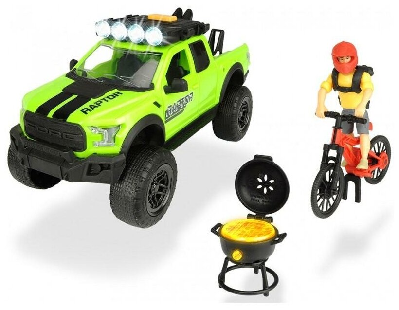 Игровой набор велосипедиста Dickie PlayLife Ford Raptor, 25 см, свет, звук 3835003