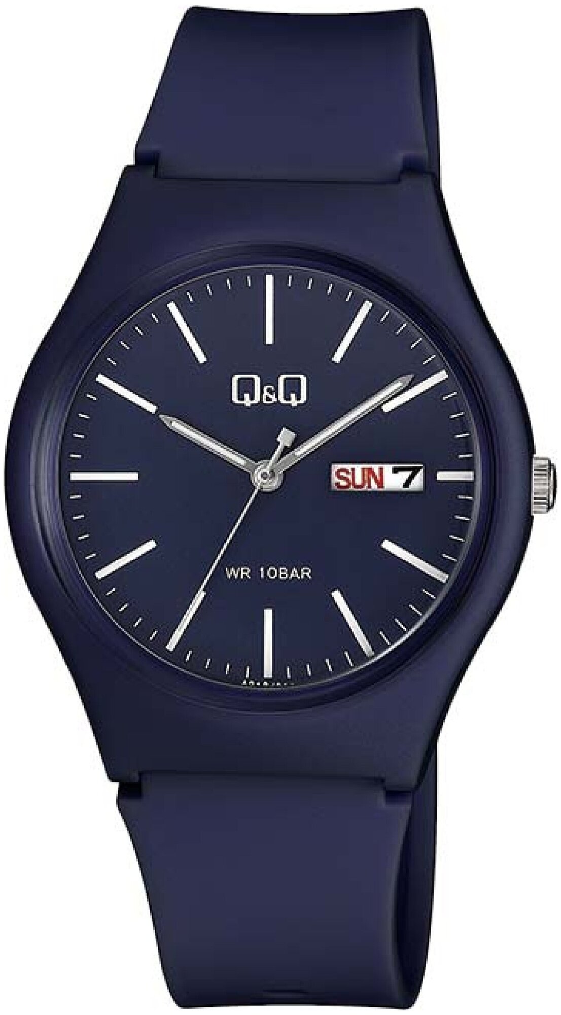 Q&Q A212-012 японские наручные часы с календарем в черном дизайне