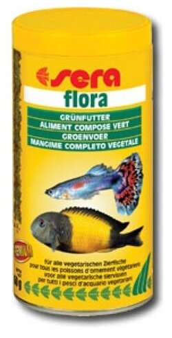 Сера Корм для рыб растительный в хлопьях FLORA NATURE 100 мл 22 г - фотография № 6