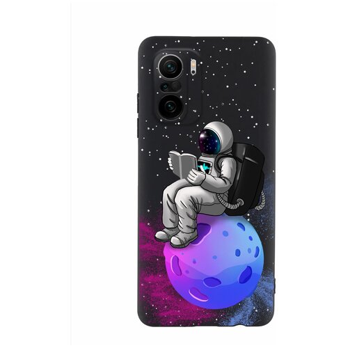 Силиконовый чехол Mcover на Xiaomi Poco F3 с рисунком С книгой в космосе силиконовый чехол mcover для xiaomi poco m3 pro с рисунком с книгой в космосе