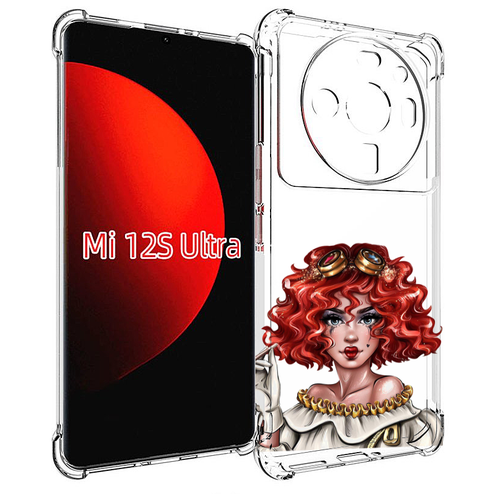 Чехол MyPads модель-в-сине-красных-очках женский для Xiaomi 12S Ultra задняя-панель-накладка-бампер
