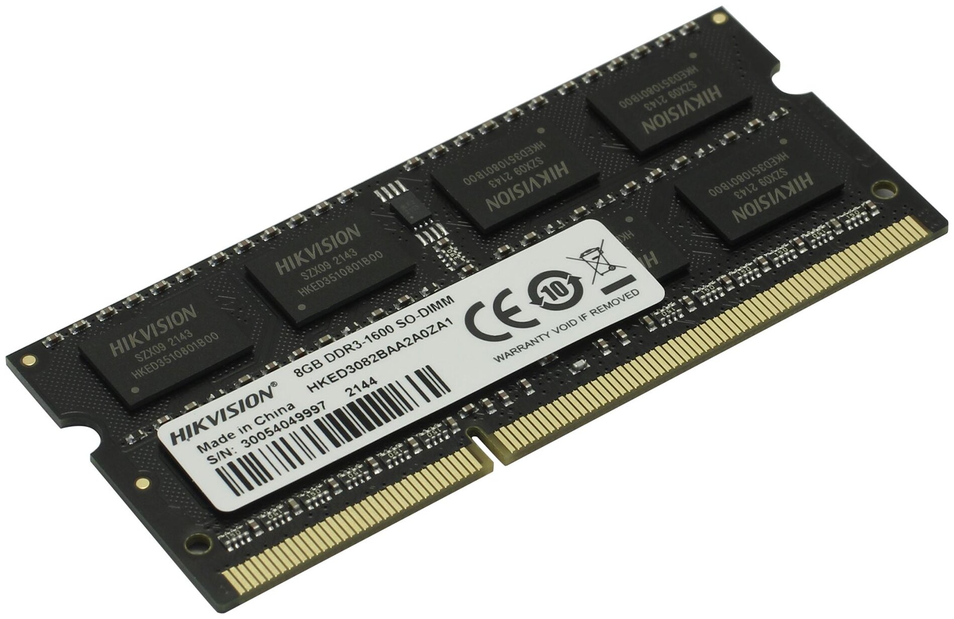 Оперативная память Hikvision 8 ГБ DDR3 1600 МГц SODIMM CL11 HKED3082BAA2A0ZA1/8G