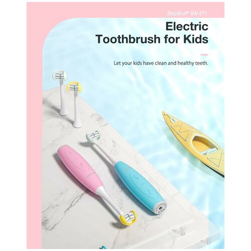 Электрическая зубная щетка BlitzWolf BW-ET1 Electric Toothbrush for Kids Blue