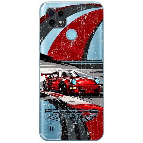 Силиконовый чехол Mcover для Realme C21 с рисунком Автомобиль Porsche 911 силиконовый чехол mcover для apple iphone 11 с рисунком автомобиль porsche 911