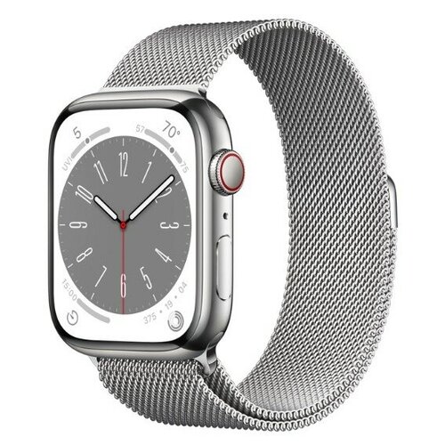 Apple Watch Series 8 45mm Silver Stainless Steel Case with Silver Milanese Loop 8359000₽