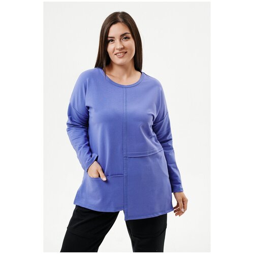 Джемпер Натали, размер 56, фиолетовый рубашка натали размер 56 фиолетовый