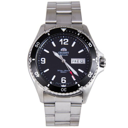 Наручные часы ORIENT Automatic ORIENT SAA02001B3 мужские механические наручные часы с календарем и высокой водозащитой, черный, серебряный