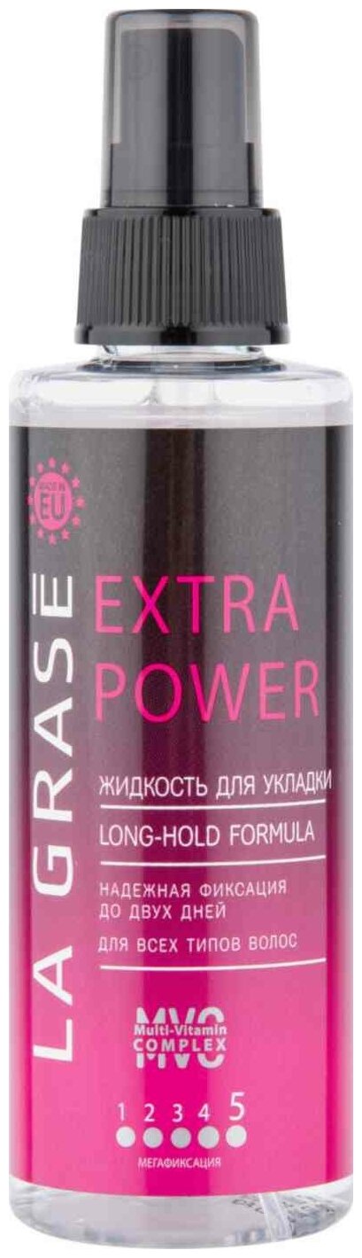Жидкость для укладки волос La Grase Extra Power Мегафиксация 150мл - фото №13