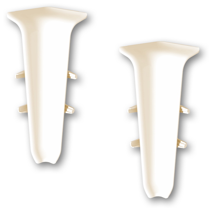 Угол внутренний для плинтуса 70мм Деконика (2шт. во флоупак), 034 Светлая слоновая кость