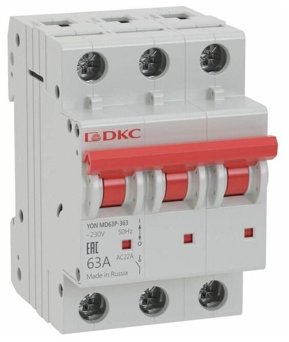 Выключатель нагрузки модульный YON DKC MD63P-363 (1 шт.) - фотография № 1