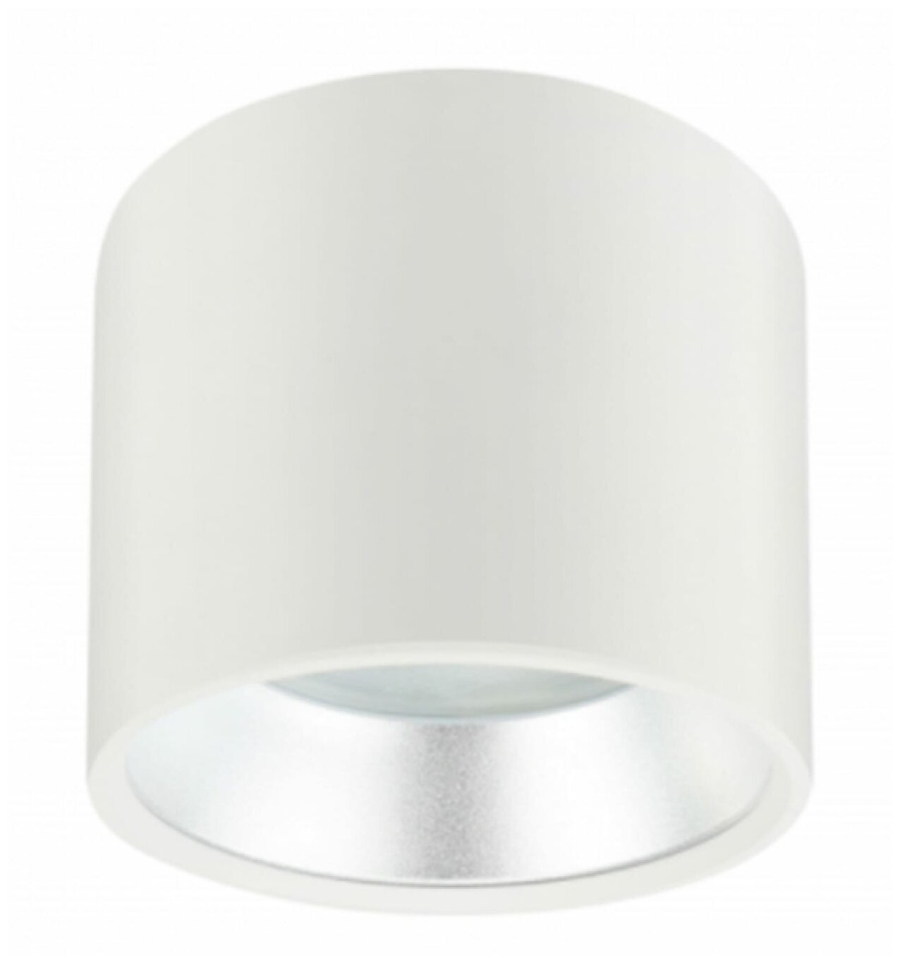 OL8 GX53 WH/SL Подсветка ЭРА Накладной под лампу Gx53, алюминий, цвет белый+серебро (40/800)
