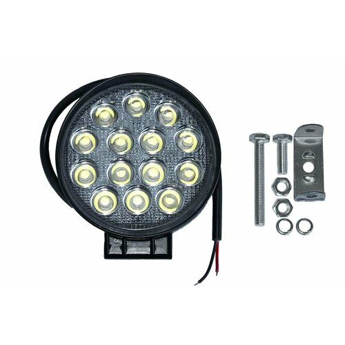 Противотуманная универсальная светодиодная фара дали-авто 42W14 LED, 9-40V, 128х114х55мм DA-02361