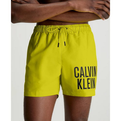 Шорты для плавания CALVIN KLEIN, размер XL, желтый худи calvin klein средней длины карманы капюшон карманы размер xl белый