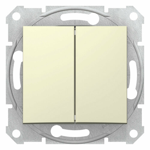 Sedna бежевый переключатель 2-клавишный 10А (сх.6+6) SDN0600147 (10 шт.)